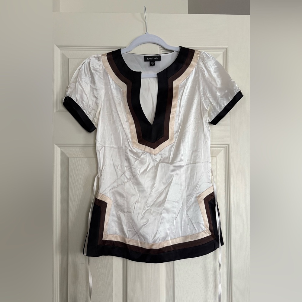 Y2K Flowy Bebe Blouse